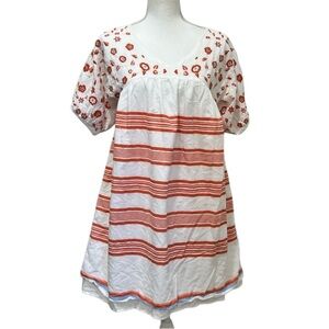 Emberley Embroidered Babydoll Mini Dress